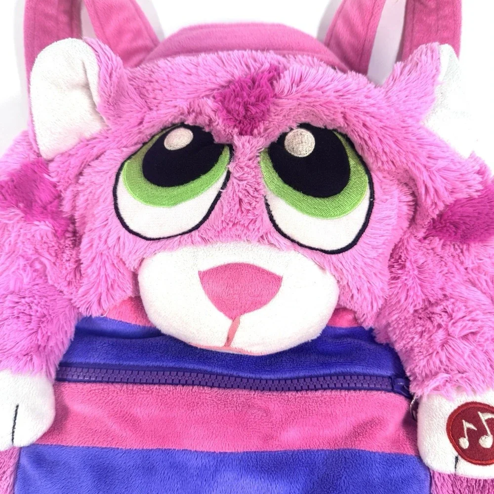 Pink Plush Cat Backpack Y2K Kids Senior Year Kiddie Backpack Trend Jay Franco